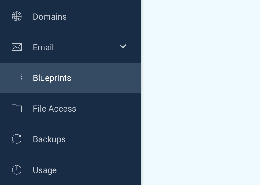 Deleting a Blueprint from the Blueprints list