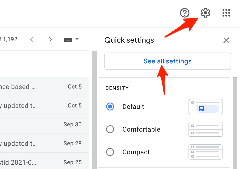 Gmail Accounts and Import settings page