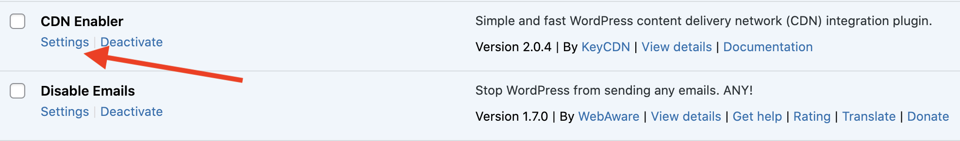 CDN Enabler plugin installed on the site