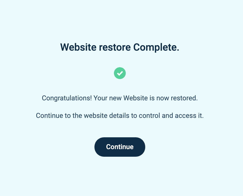 Choosing the backup file to restore in the Templ Panel